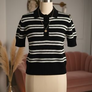 Monochrome Reverie Polo Knit